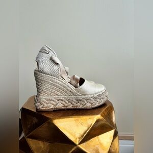 Paloma Barcelo Espadrille Platform Wedge Sandals, Size 9.5
